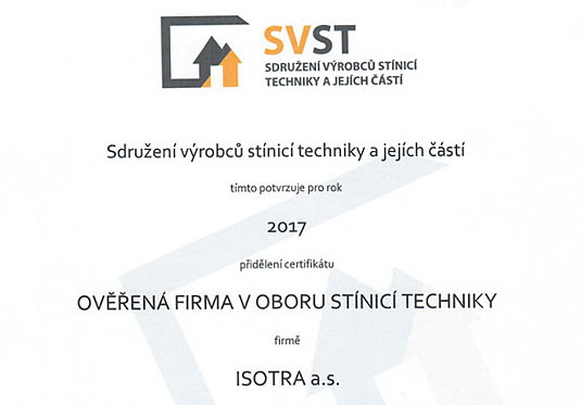ISOTRA – Overená firma v odbore tieniacej techniky
