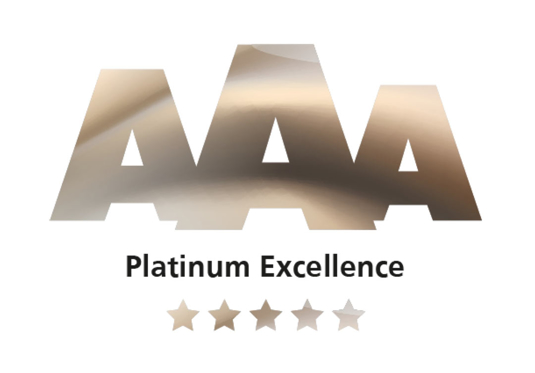 Ocenenie AAA Platinum excellence 2023
