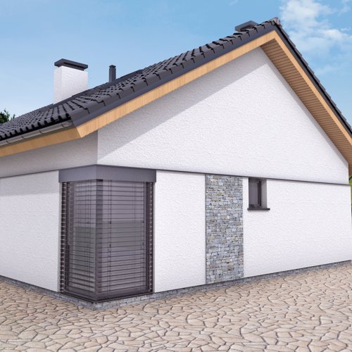 Rohová žalúzia CORNER s lamelou Cetta 80 Flexi